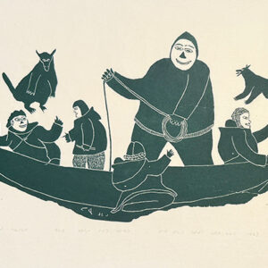 Inuit Family Traveling by Boat, 1963